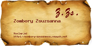 Zombory Zsuzsanna névjegykártya