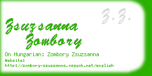 zsuzsanna zombory business card